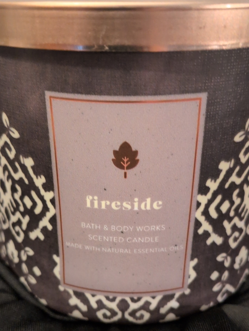 Bath & Body Works Fireside Scented Candle - Gray and Cream